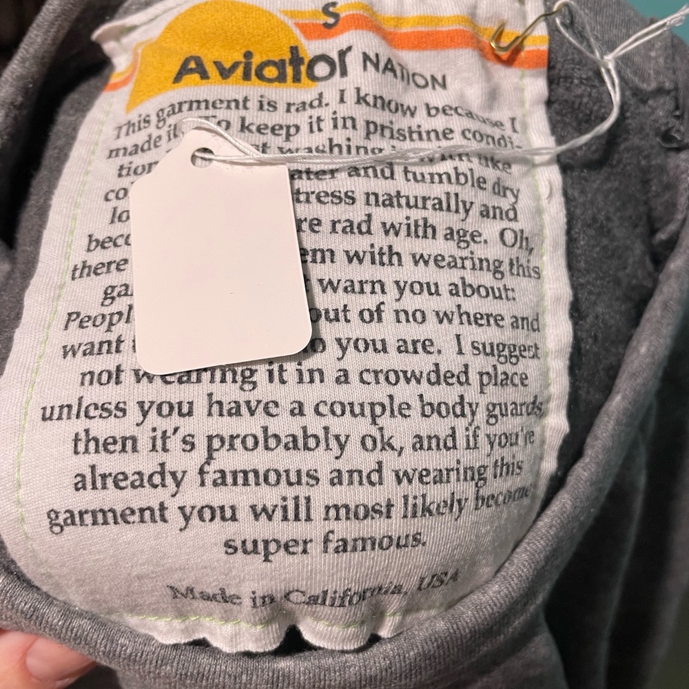 NWT Aviator Nation Daydream pullover sweatshirt in heather gray - S - Picture 8 of 8